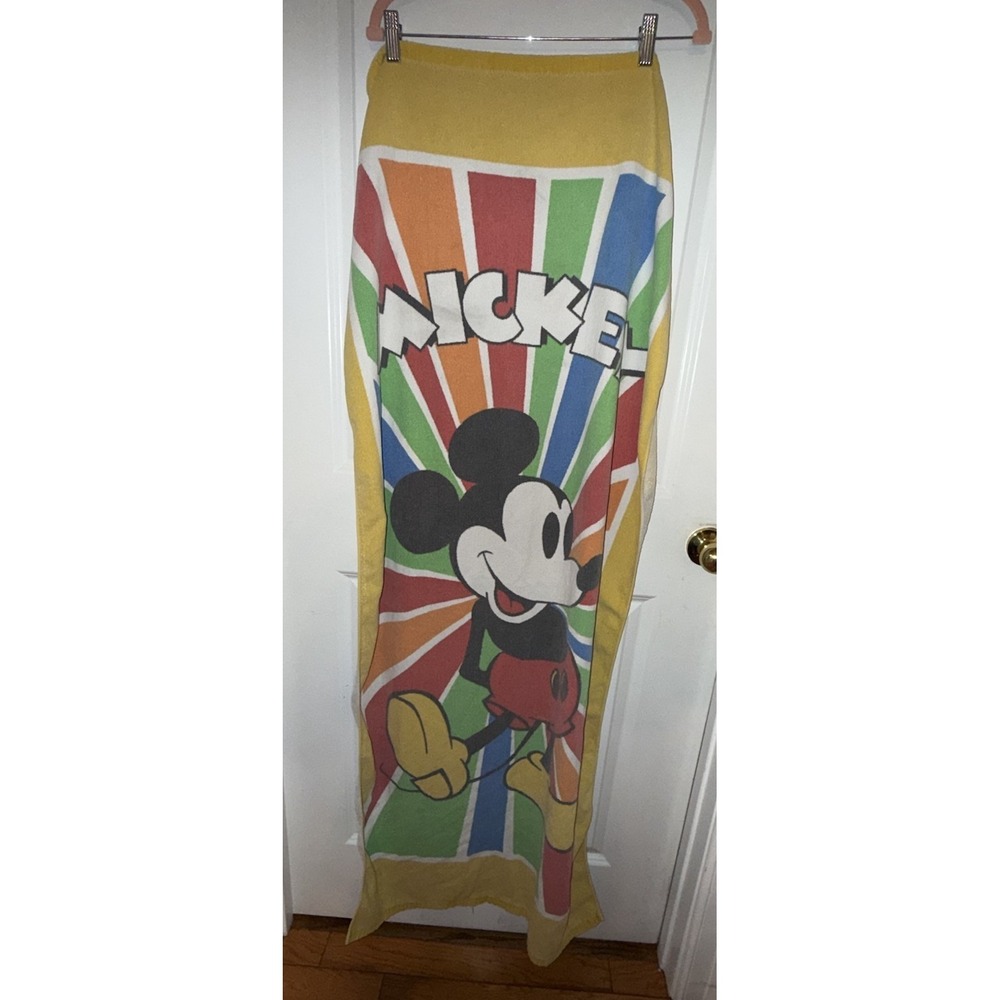 Vintage Mickey Mouse‎ Beach Towel Disney Franco ( Color Block) 1980s/1990s Era